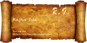 Rajta Ida névjegykártya